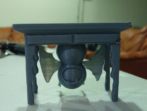 bat masanın altında heykeller 3d print model - Mito3D