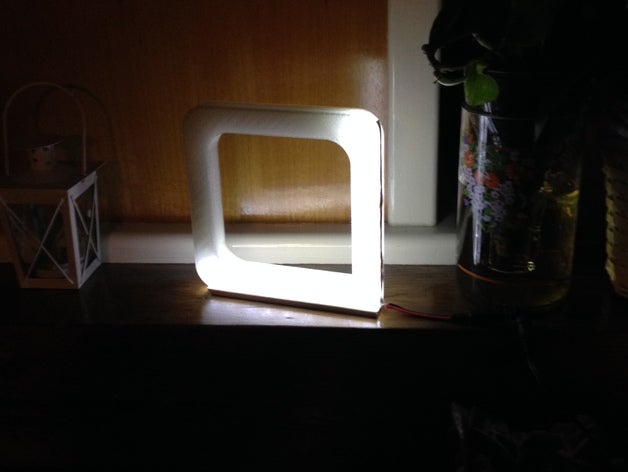 tron lamp decor design led strip ring simple translucent transparent 3D print model - Mito3D