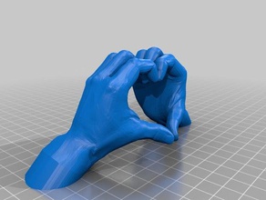 heart hand love 3d printing 3d print model - Mito3D