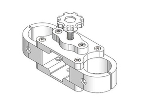 Kelepçe kilit 20 mm su boru 90 derece parçalar bağlaştırıcı ışıklı 3d print model - Mito3D