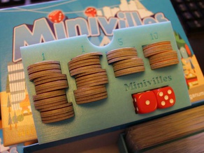 minivilles organizador brinquedo & acessórios para jogos machi koro o tampo de mesa 3d print model - Mito3D