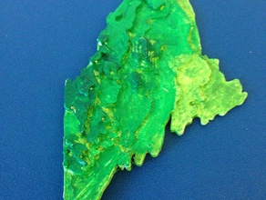 elevation map maine learning 3d print model - Mito3D
