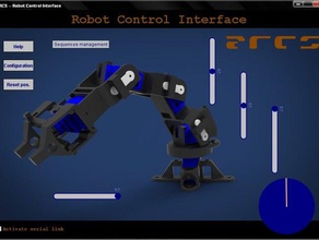 arcos de unidade software 3dprinted arduino robóticos controlados braços robótica 9g servo braço open source processamento robô o 3d print model - Mito3D
