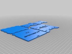 Impressão 3d versão oflaser cortar conjunto de caixa 50x30 domino recipientes 3d print model - Mito3D