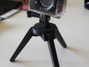 foldable camera tripod gopro sjcam compatible sj4000 3d print model - Mito3D