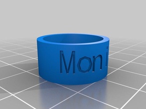 monika 7 rings customized 3d print model - Mito3D