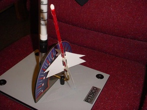 paja cohete de la aleta soporte vehículos sketchup 3d print model - Mito3D