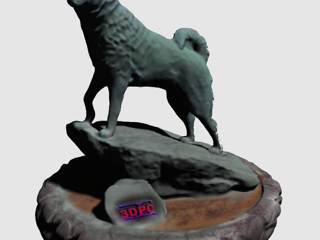 uconn jonathan husky estátua esculturas 3D print model - Mito3D