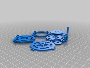 single planetary gear system components 3d printing crank modular toy winch 3d print model - Mito3D