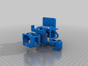 dual-extruder mount-auto-bed-leveling 2 fans prusa i3 sunhokey 3d-Drucker-Extrudern 3d print model - Mito3D