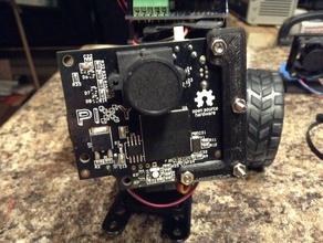 pixy pan tilt mount & headlight electronics adafruit arduino 3d print model - Mito3D