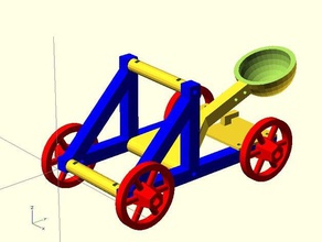 sencilla catapulta juguetes mecánicos 3d print model - Mito3D