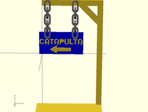 sign pointing catapult outdoor & garden 3d print model - Mito3D