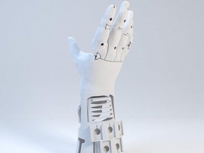 hollies v5 el Robotik 3 Boyutlu Tarama blender protez robohand robot shapeways 3d print model - Mito3D