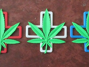 dual extrusion medizinisches Marihuana cyclops dualstrusion Blatt mary jane die medizinische pflanze Unkraut 3d print model - Mito3D