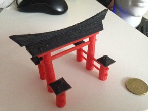 le japon expérience grand torii de miyajima bâtiments et structures la porte 3d print model - Mito3D
