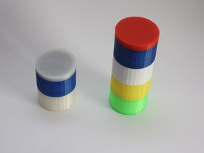 stackable pillboxes containers pillbox round box container 3d print model - Mito3D
