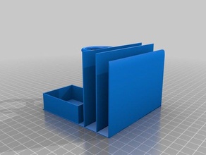 simple desktop organizer office desk holder pen 3d print model - Mito3D