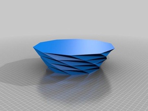 my customized twisted polygon bowl containers 3d print model - Mito3D