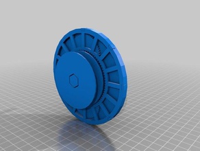 1 36 compound planetary gear 3d printing crank mechanical model toy winch 3d print model - Mito3D