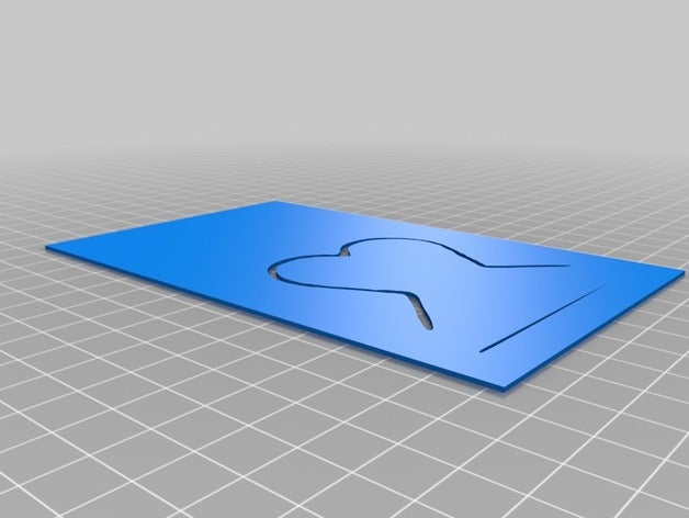 a cuore aperto stencil strumenti di disegno su misura 3D print model - Mito3D