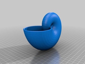 nautilus kabuğu matematik sanatı sanat mathh openscad 3d print model - Mito3D
