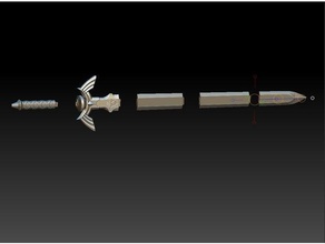 atualizado link da master sword chaves adereços cosplay hyrule a lenda de zelda o mestre espada nintendo thelegendofzelda 3d print model - Mito3D