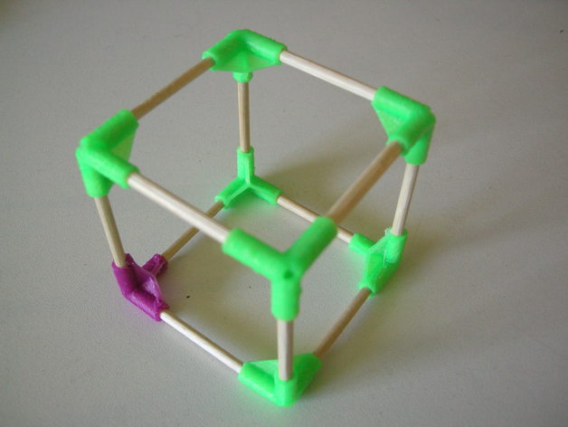 cubo de vértice matemáticas creado freecad geode poliedro puzzles 3D print model - Mito3D