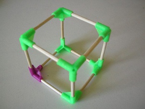 cubo de vértice matemáticas creado freecad geode poliedro puzzles 3d print model - Mito3D