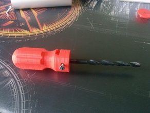 2 part drill bit handle hand tools 3d print model - Mito3D