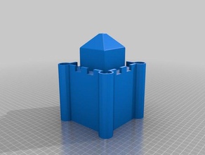 einfache Burg Skulpturen Burgturm creo ptc - Eintopf 3d print model - Mito3D