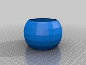 sphéroïde pot de 100 diamètre extérieur et jardin personnalisé 3d print model - Mito3D