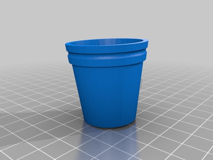small flower pot other 3D print model - Mito3D