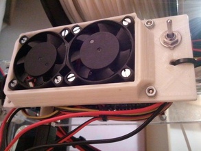 doble de montaje del ventilador sanguinololu la junta 3d impresora accesorios 40mm 3d print model - Mito3D