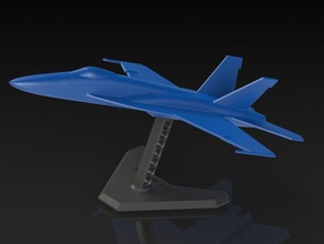 small scale fa-18 super hornet model stand vehicles aircraft f18 fighter jet plane 3d print model - Mito3D