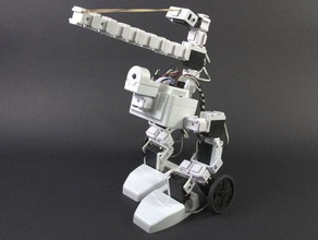 edi mech warrior elastic band shooting roobt ez-bits robotics camera ez-robot mecha robot walker wheel 3d print model - Mito3D