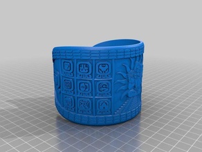 mayan bracelet bracelets 3d print model - Mito3D
