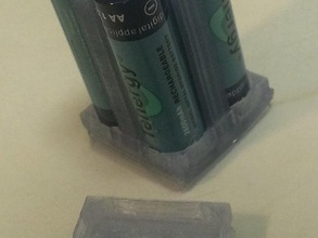 pacco batteria aa titolare slot contatti filo di fori l'elettronica batterie porta 3d print model - Mito3D