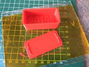 propósito general de la roja caja 60 x 30mm los contenedores placa cubierta pequeña 3d print model - Mito3D