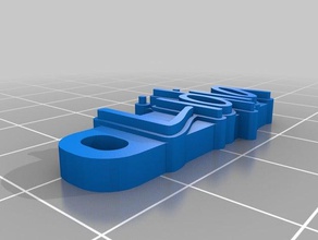 mon personnalisés hd nom de balise trousseau clés l'organisation personnalisé 3d print model - Mito3D