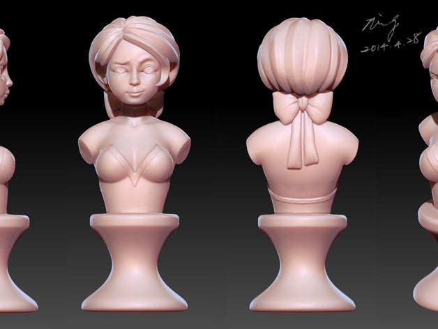 ragazza sculture 3D print model - Mito3D