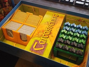 carcassone game organizer toy & accessories carcassonne meeple tabletop 3d print model - Mito3D