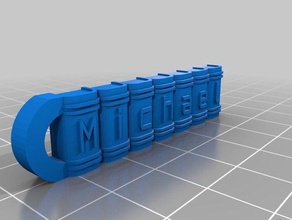 michael 1 Anahtarlık özelleştirilmiş 3d print model - Mito3D