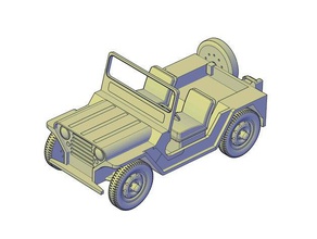 jeep m151 mutt vehicles amc army toy vehicle wheeled wheel car 3d print model - Mito3D