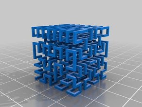 il mio personalizzato cubo di hilbert matematica arte su misura 3d print model - Mito3D