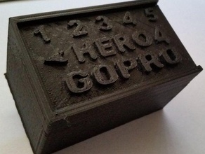 gopro hero 4 bateria sobressalente caixa de 5 baterias A impressão 3d a da 3d print model - Mito3D