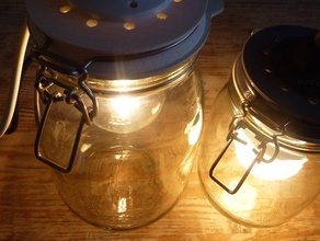 mason jar lamp lid decor weck weckfles 3d print model - Mito3D