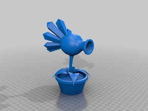pvz snow pea La impresión en 3d de las pruebas peashooter plantas vs zombies snowpea 3d print model - Mito3D