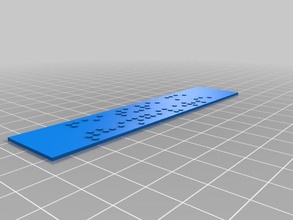 braille yazar 2d sanat erişilebilirlik kör customizer openscad 3d print model - Mito3D