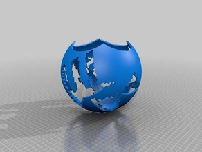 triforce la proyección estereográfica matemáticas art personalizado 3d print model - Mito3D